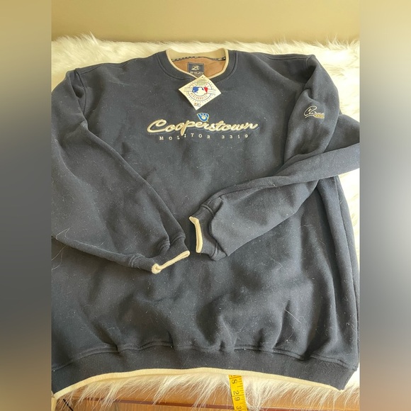 New Ahead Milwaukee Brewers Paul Molitor Cooperstown Men's Navy Sweatshirt - Picture 4 of 16